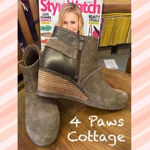 DANSKO Leather Ankle Bootie w/Buckle & Zip